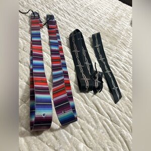 Saddle Serape Cinch Strap Set OR 
Barbed Wire Cinch Strap and Off-Billet Set